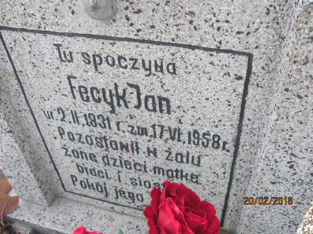 Jan Fecyk 1931 Nowogrodziec - Grobonet - Wyszukiwarka osób pochowanych