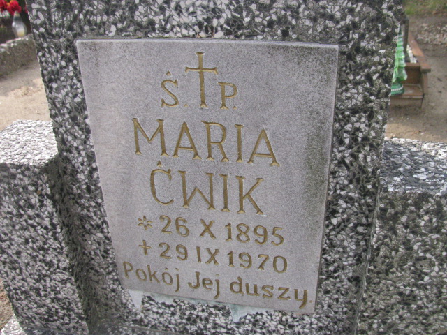 Maria Ćwik 1895 Nowogrodziec - Grobonet - Wyszukiwarka osób pochowanych