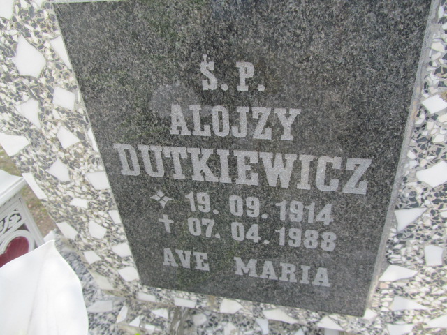 Alojzy Dutkiewicz 1914 Nowogrodziec - Grobonet - Wyszukiwarka osób pochowanych